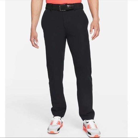 Nike Golf Pants Dri-Fit Athletic Black Mens Size 34x32 Lightweight Sporty - Picture 1 of 9